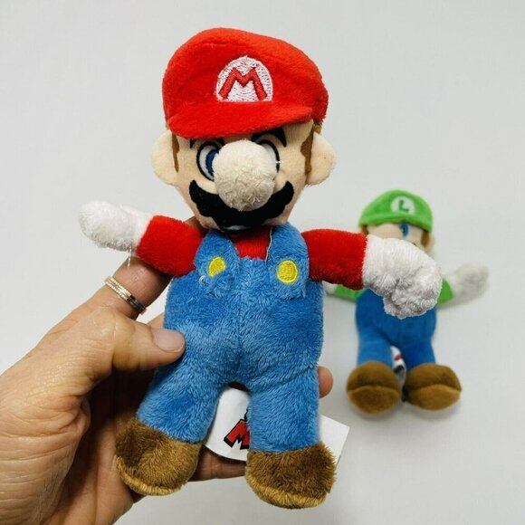 Nintendo Super Mario Luigi Plush Toy Set Brothers Twins Men Red Green Video Game - Picture 5 of 12